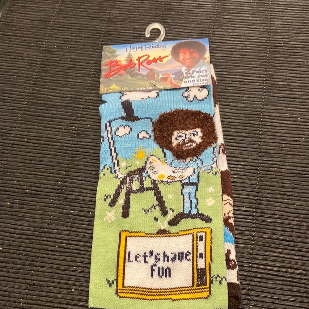 Bob Ross Themed Low Cut Socks